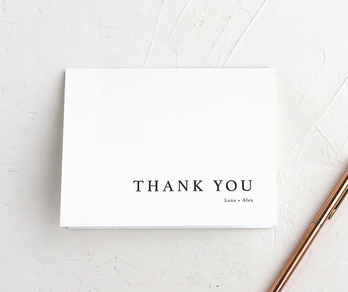 Natural Palette Thank You Cards front in white