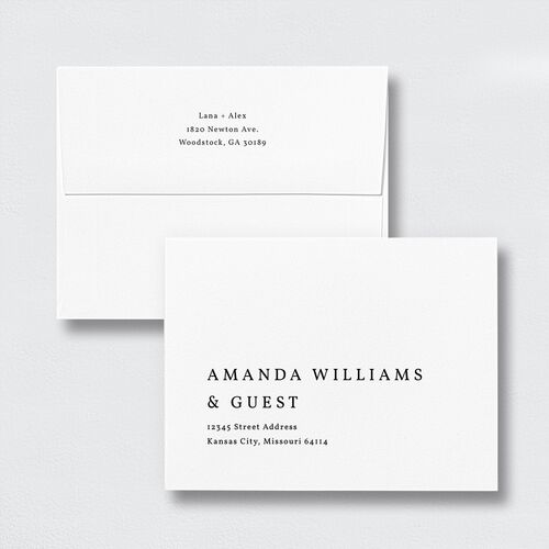 Natural Palette Thank You Card Envelopes White Standard Pure White Both Recipient and Return Addresses