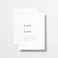 Natural Palette Wedding Invitations Pure White Signature No