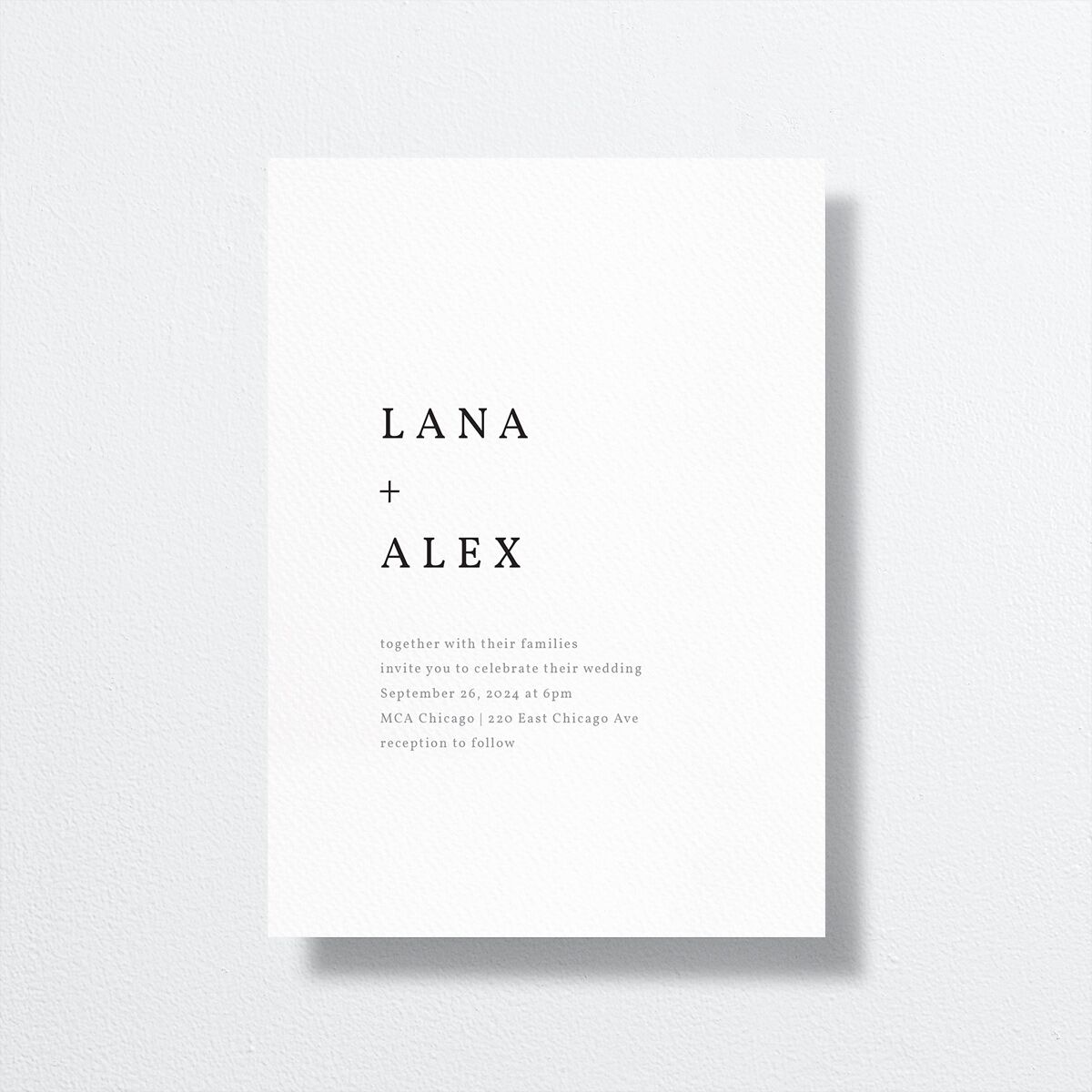 Natural Palette Wedding Invitations Pure White Signature No