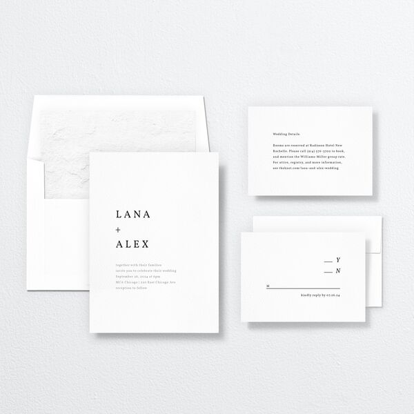 Natural Palette Wedding Invitations Pure White Signature No
