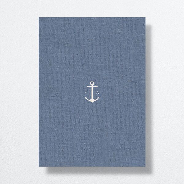 Coastal Love Save The Date Cards back in Blue