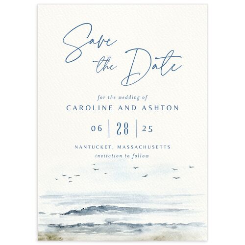 Coastal Love Save The Date Cards - Blue