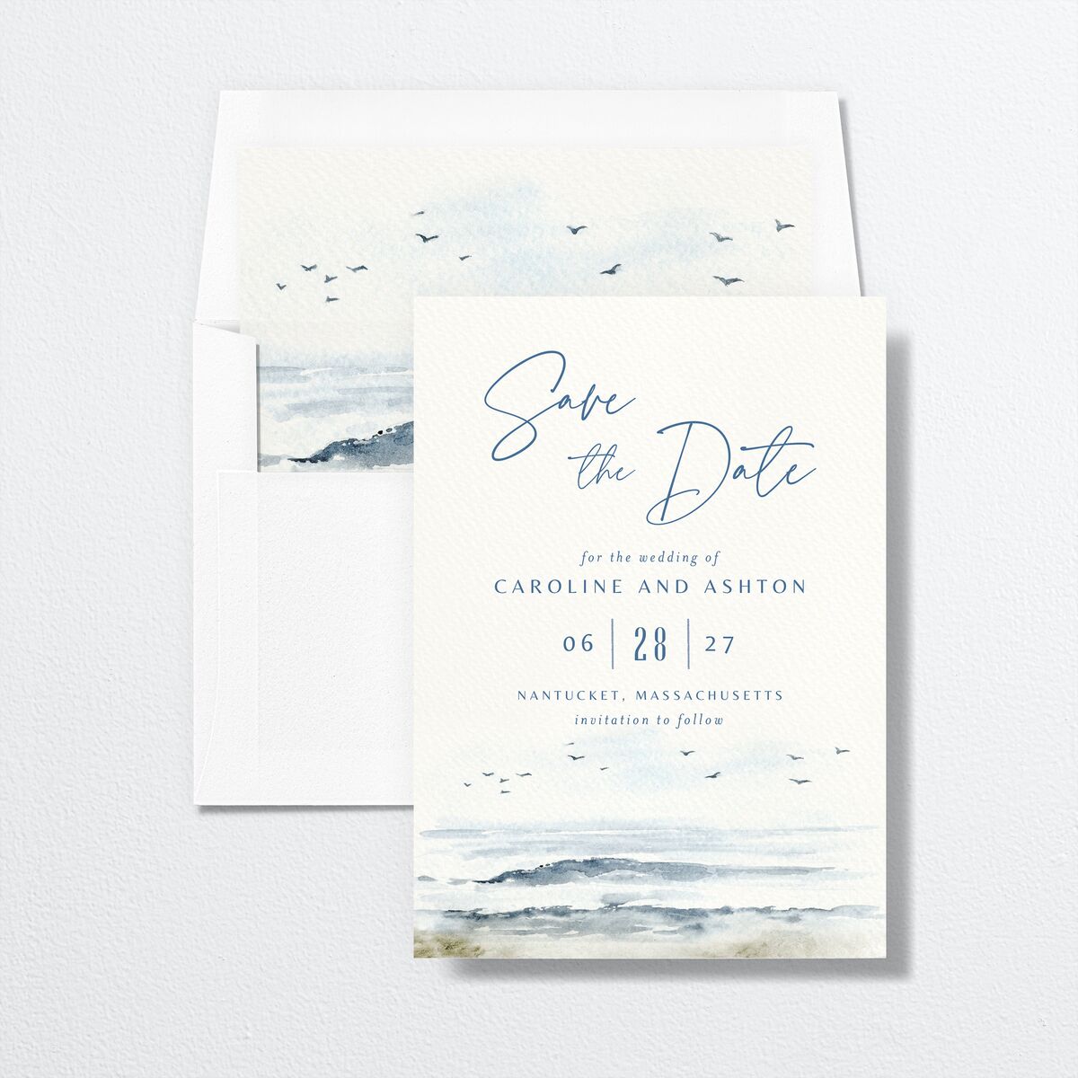 Coastal Love Save The Date Cards Cruise Signature smooth No Standard