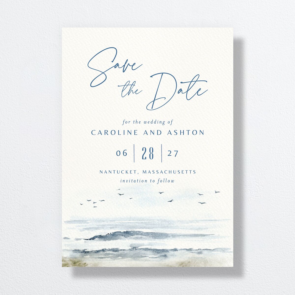 Coastal Love Save The Date Cards Cruise Signature smooth No Standard