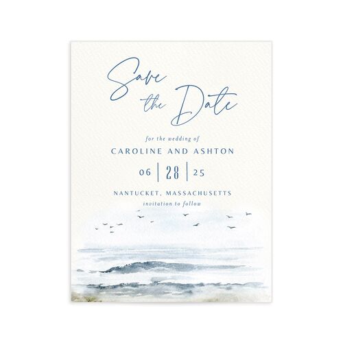 Coastal Love Save the Date Petite Cards - Blue