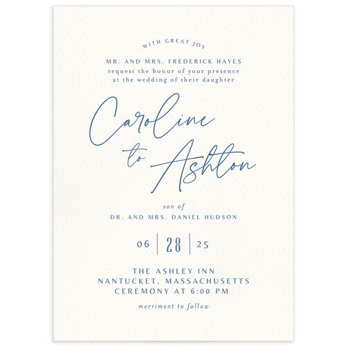 Coastal Love Wedding Invitations - Blue