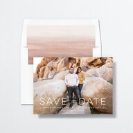 Painted Desert Save The Date Cards Dusty Rose Signature smooth No
