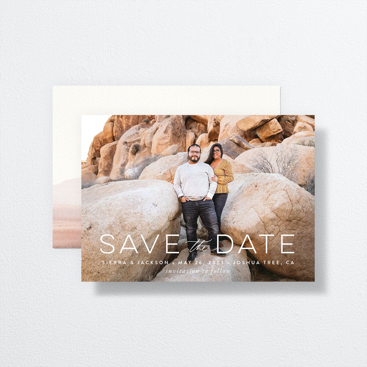 Painted Desert Save The Date Cards Dusty Rose Signature smooth No