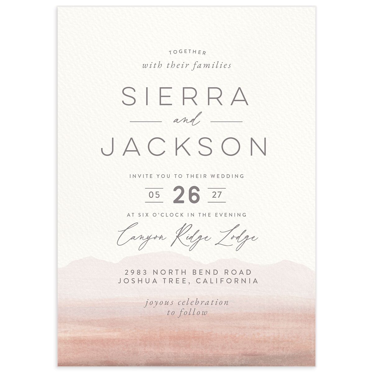 Painted Desert Wedding Invitations