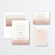 Painted Desert Wedding Invitations Dusty Rose Signature No