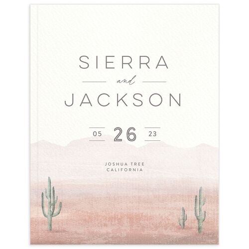 Painted Landscape Wedding Guest Book - 