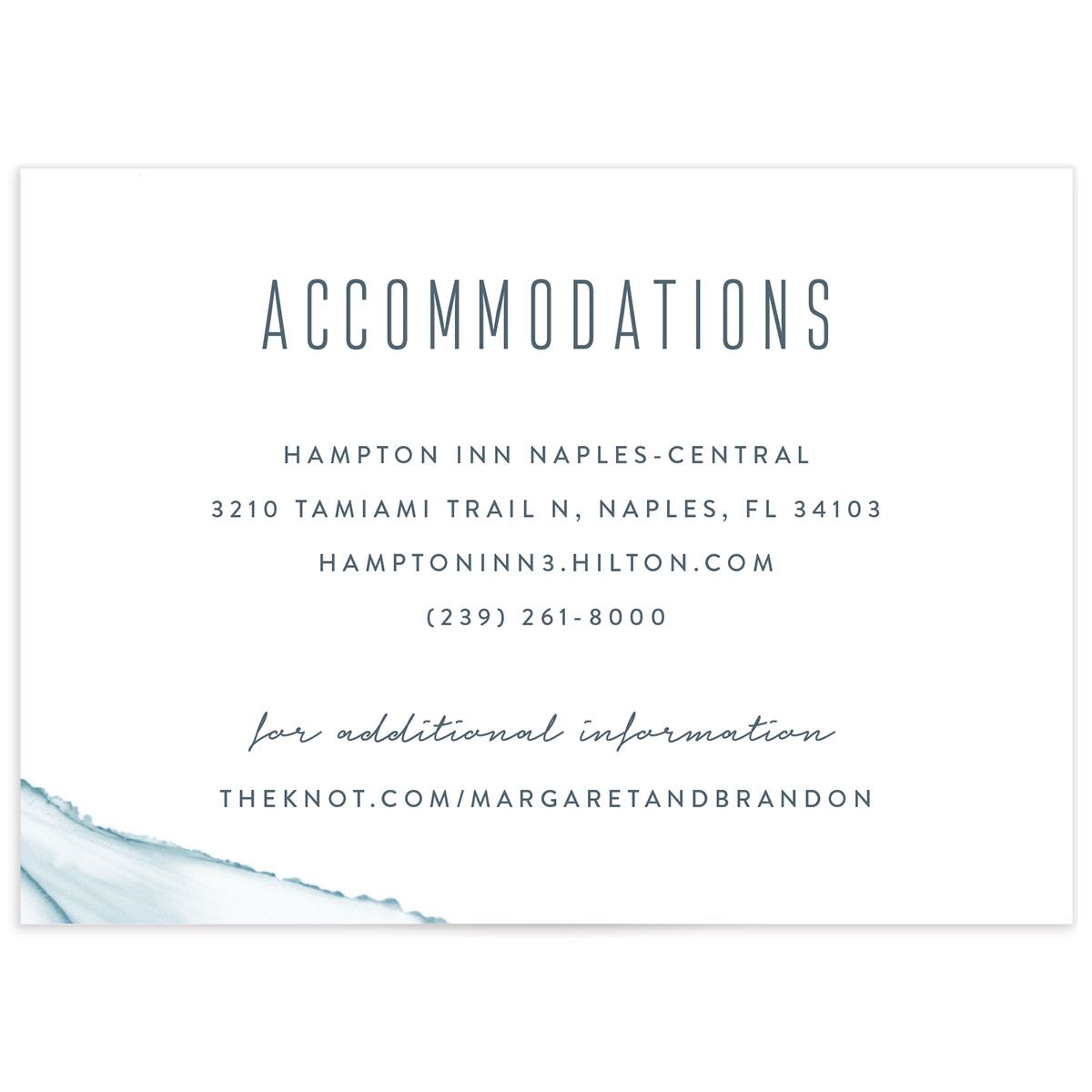 Modern Wave Wedding Enclosure Cards