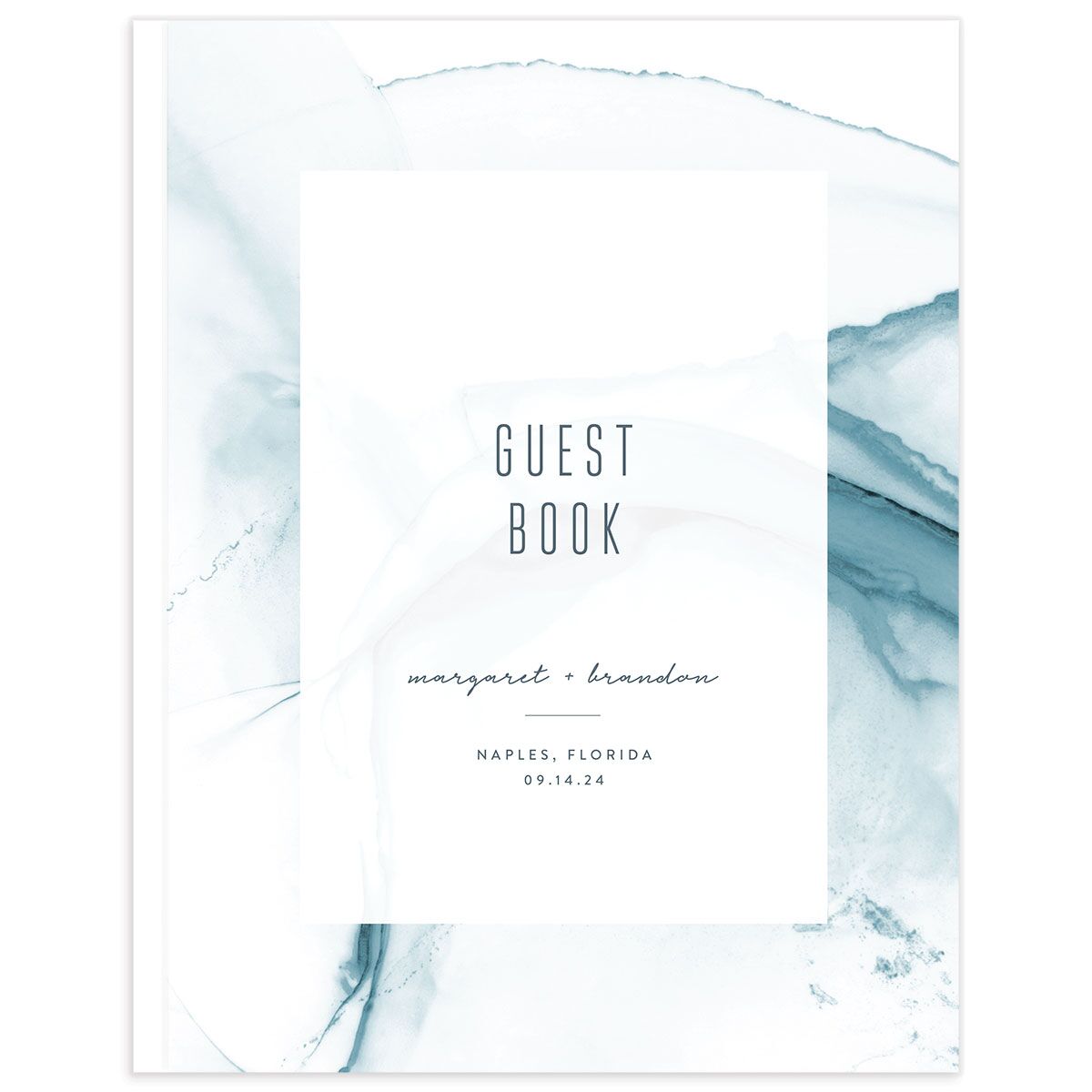 Modern Wave Wedding Guest Book