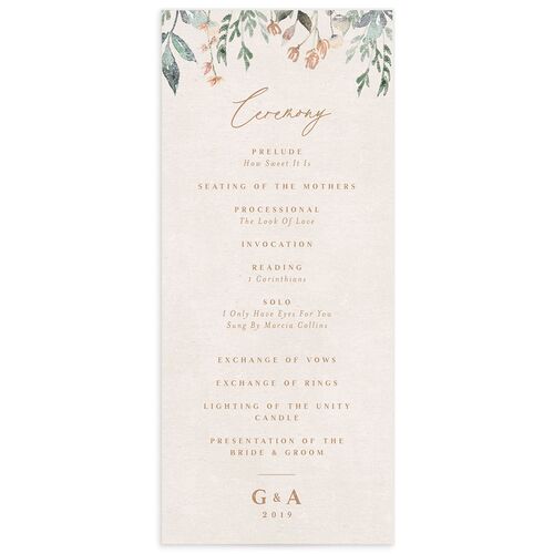 Rustic Vines Wedding Programs - 