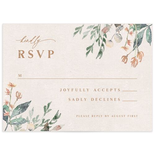 Rustic Vines Wedding Response Cards - 
