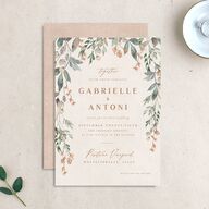 Rustic Vines Wedding Invitations Blush Signature No