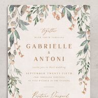 Rustic Vines Wedding Invitations Blush Signature No