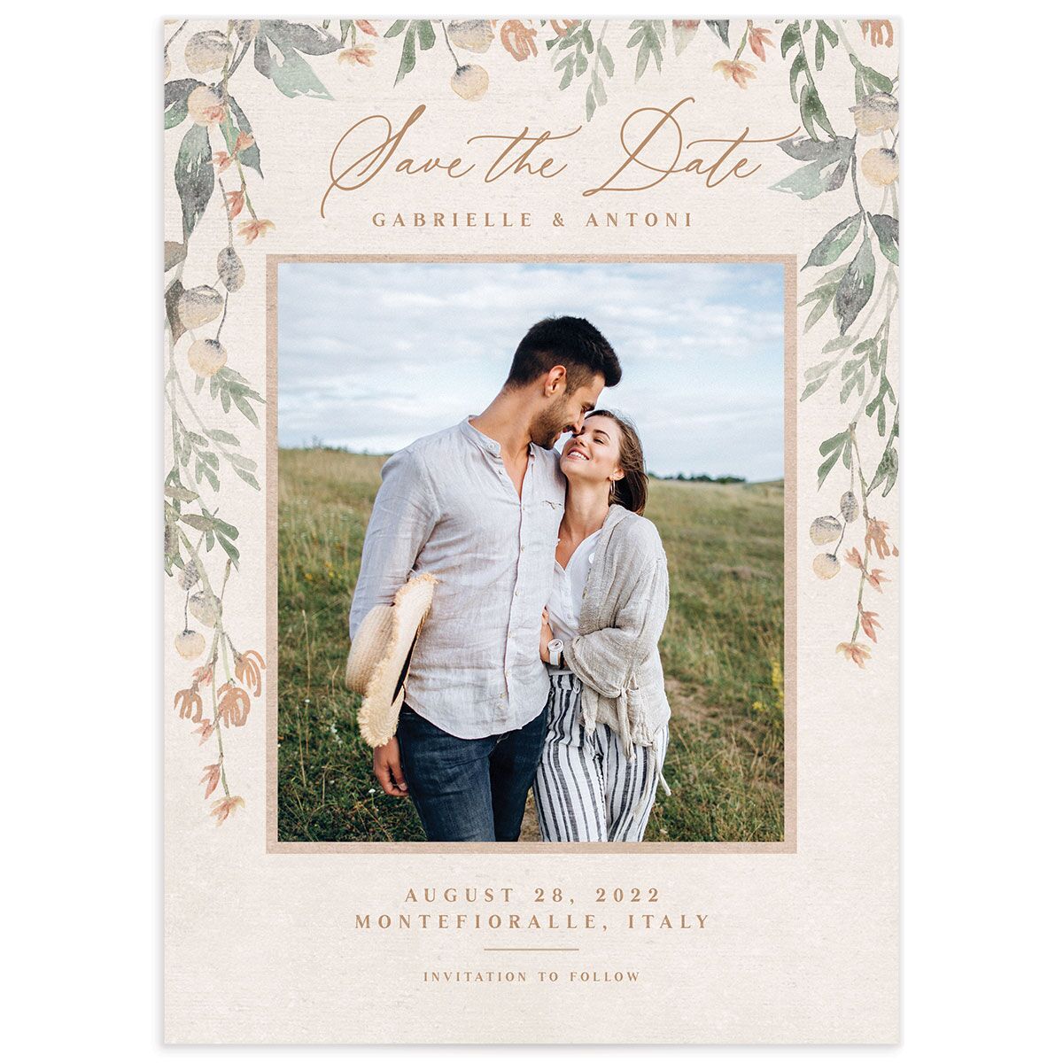 Vintage Vineyard Save the Date Cards