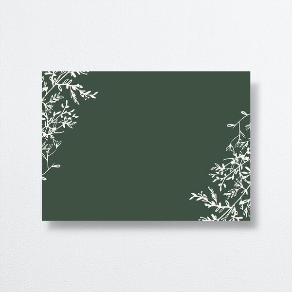 Botanical Branches Wedding Enclosure Cards back in Green