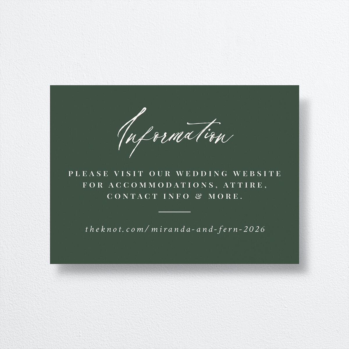Botanical Branches Wedding Enclosure Cards front