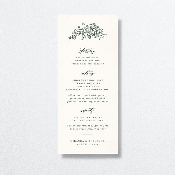 Botanical Branches Menus Dark Night Signature