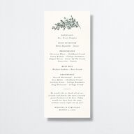 Botanical Branches Wedding Programs Dark Night Signature