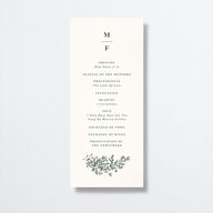 Botanical Branches Wedding Programs Dark Night Signature