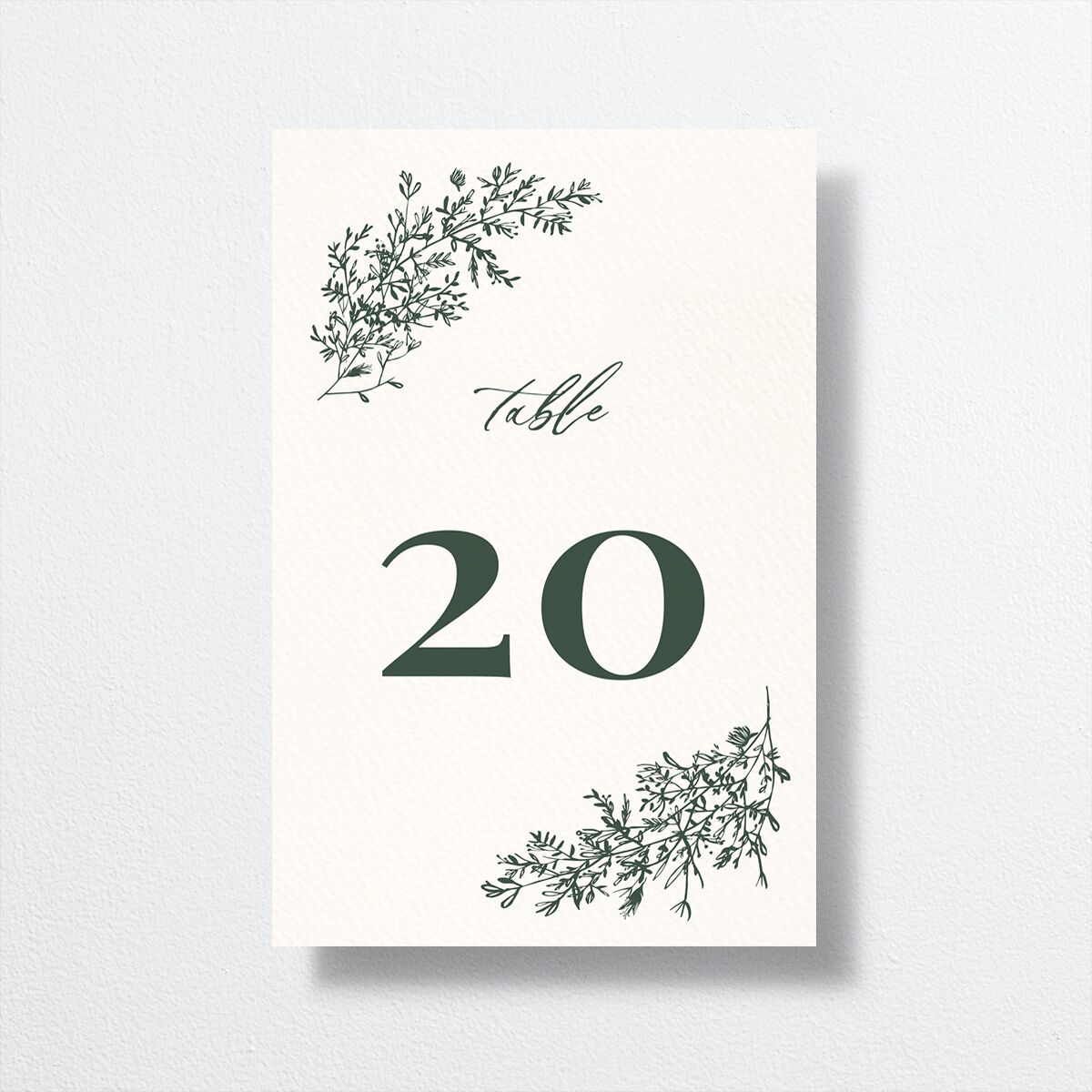 Botanical Branches Table Numbers front
