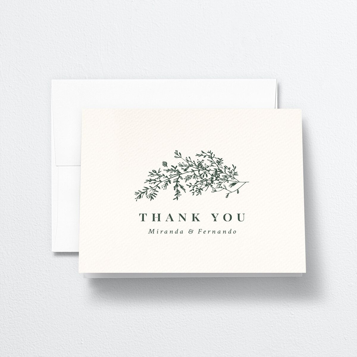 Botanical Branches Thank You Cards front