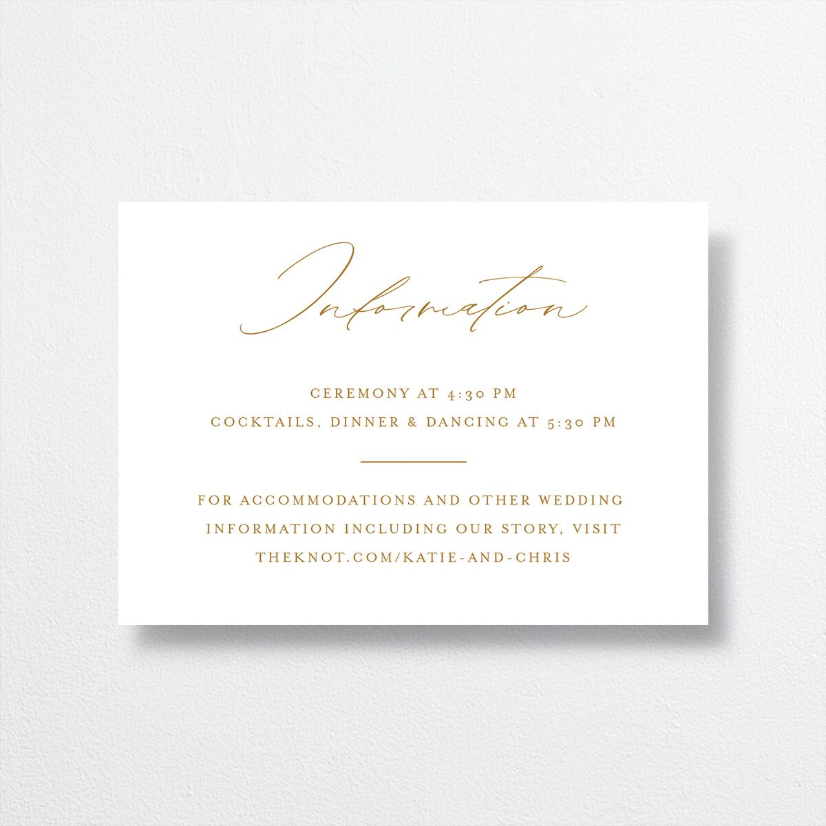  Classic Landscape Wedding Enclosure Cards front in gold