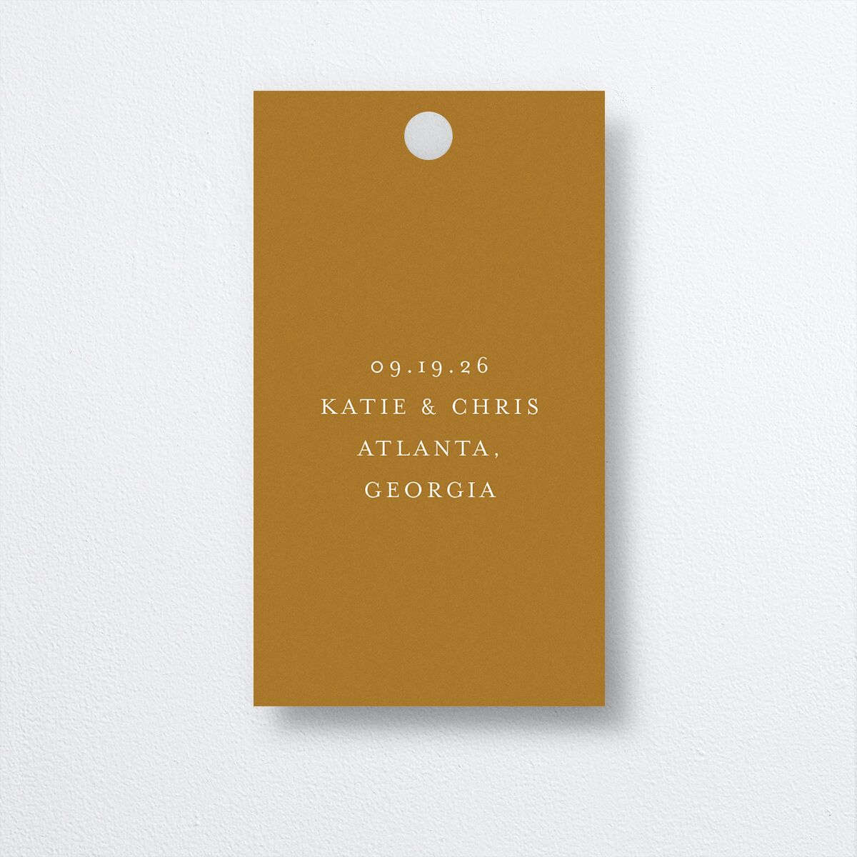 Classic Landscape Favor Gift Tag back in gold