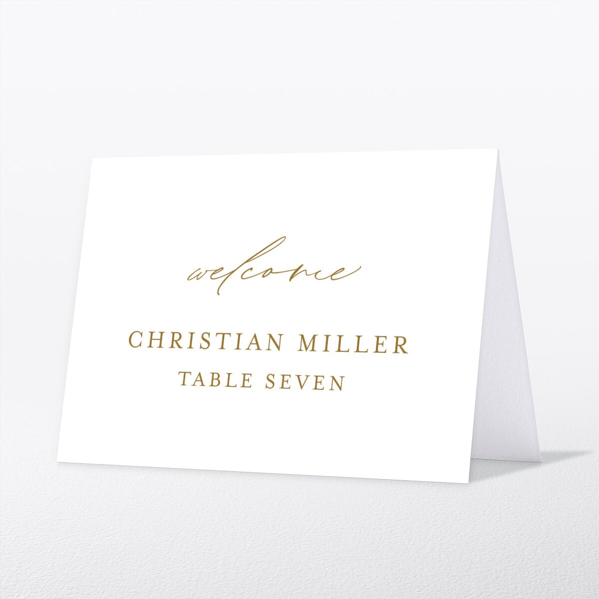 Classic Landscape Place Cards front in gold