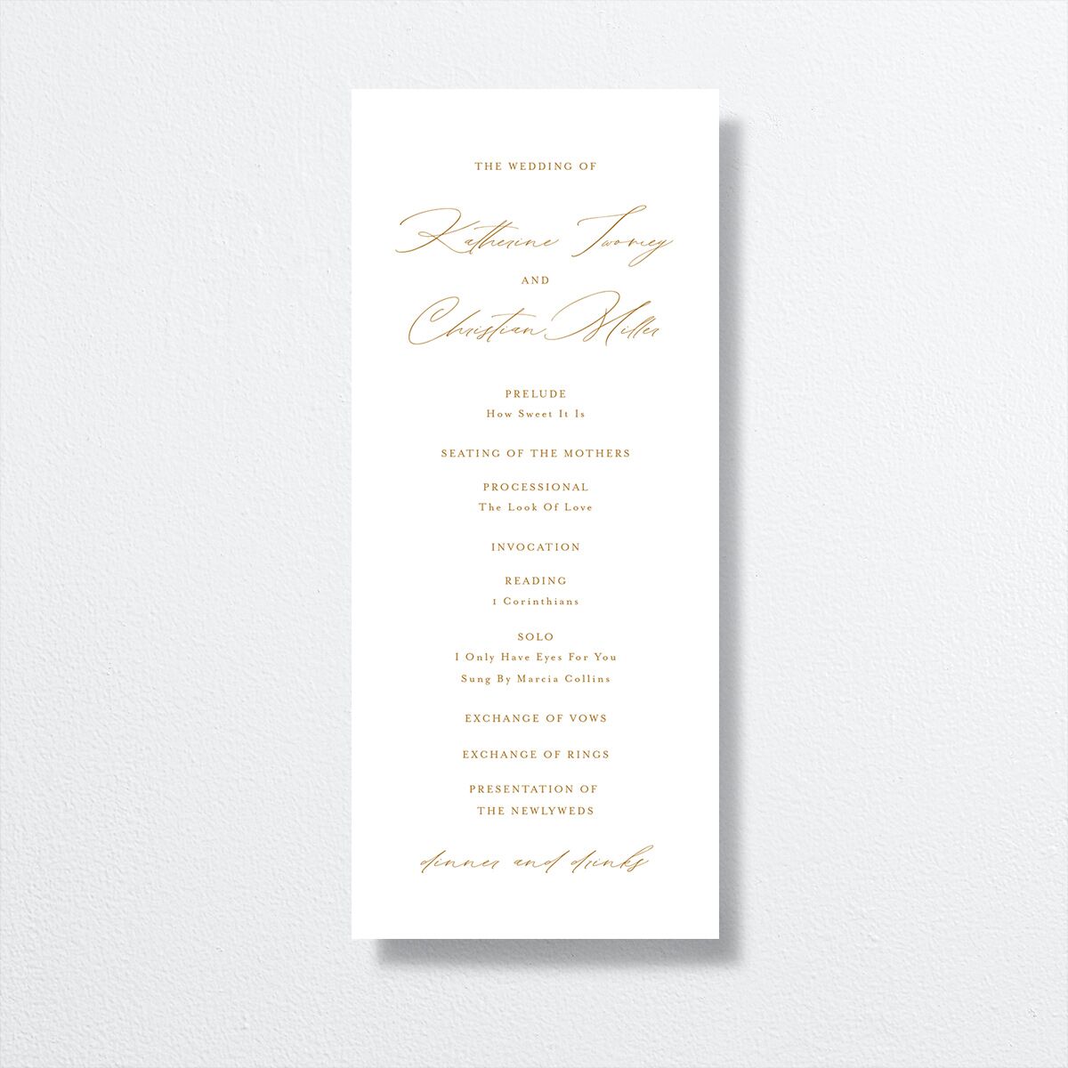 Classic Landscape Wedding Programs front
