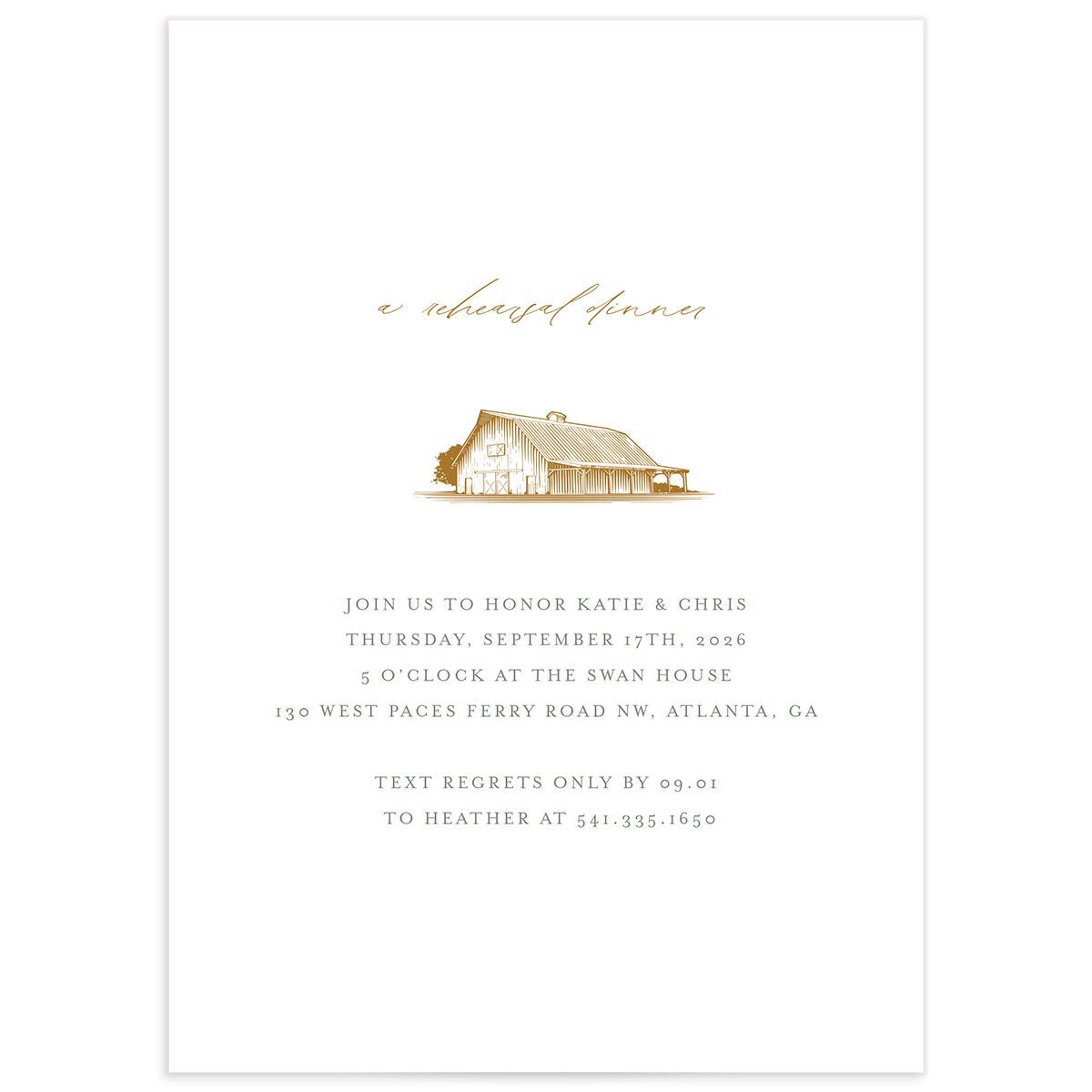 Classic Landscape Rehearsal Dinner Invitations