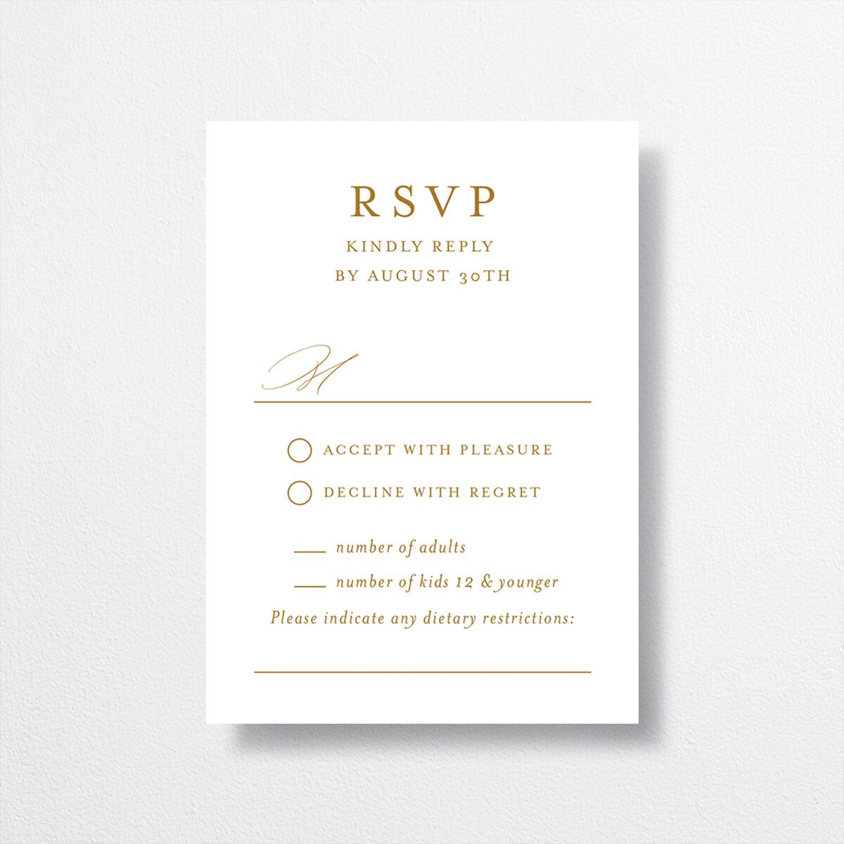 Classic Landscape Wedding Response Cards front