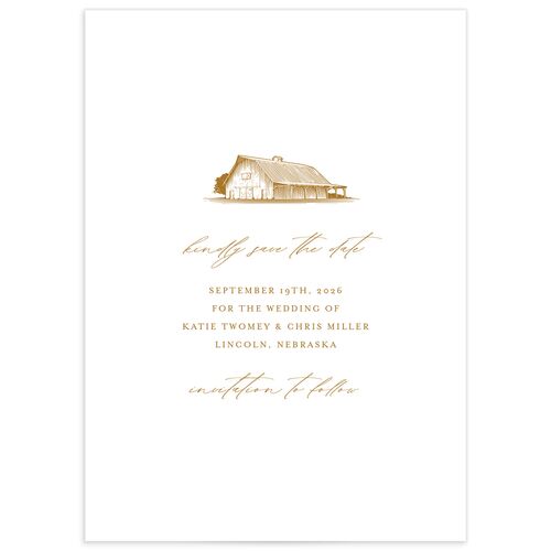 Classic Landscape Save the Date - Gold