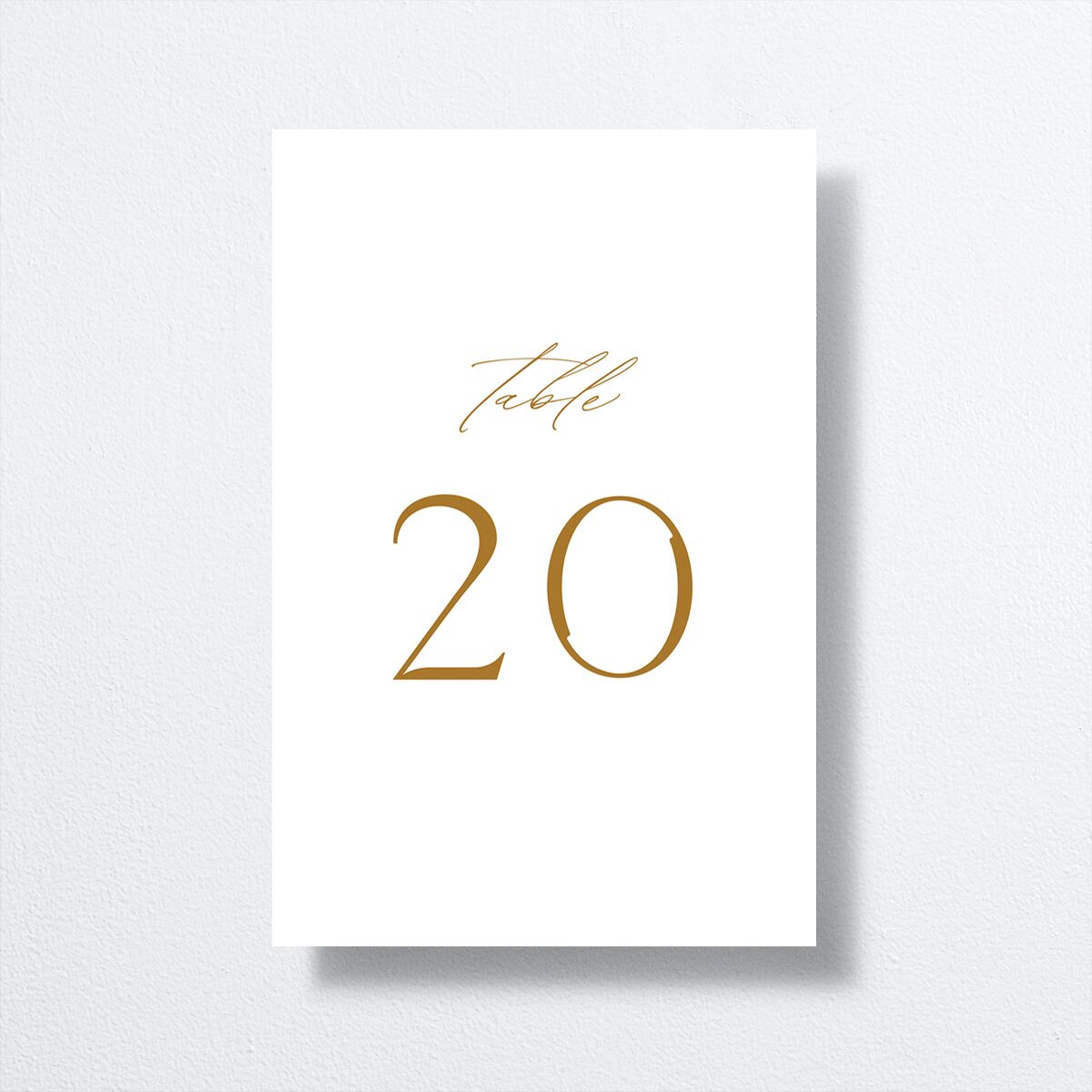 Classic Landscape Table Numbers front in gold