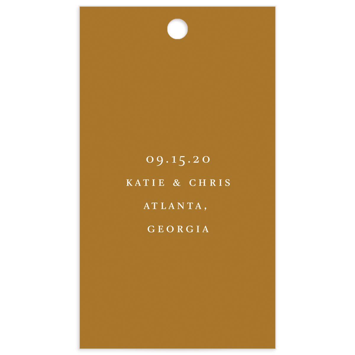 Traditional Landscape Favor Gift Tags back in gold