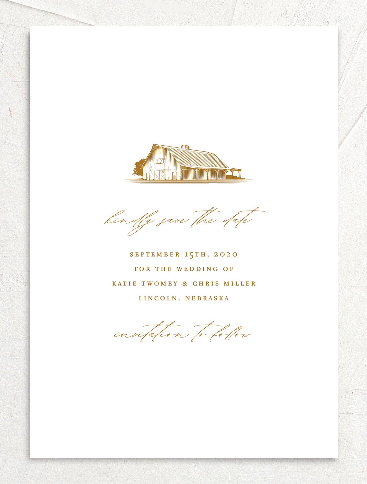 Traditional Landscape Save the Date Cards front