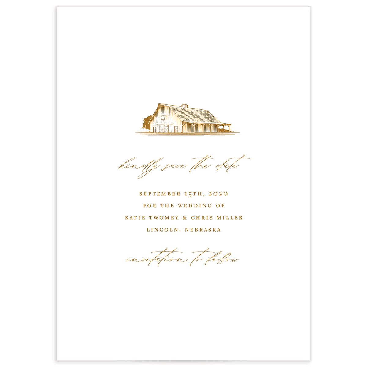 Traditional Landscape Save the Date Cards