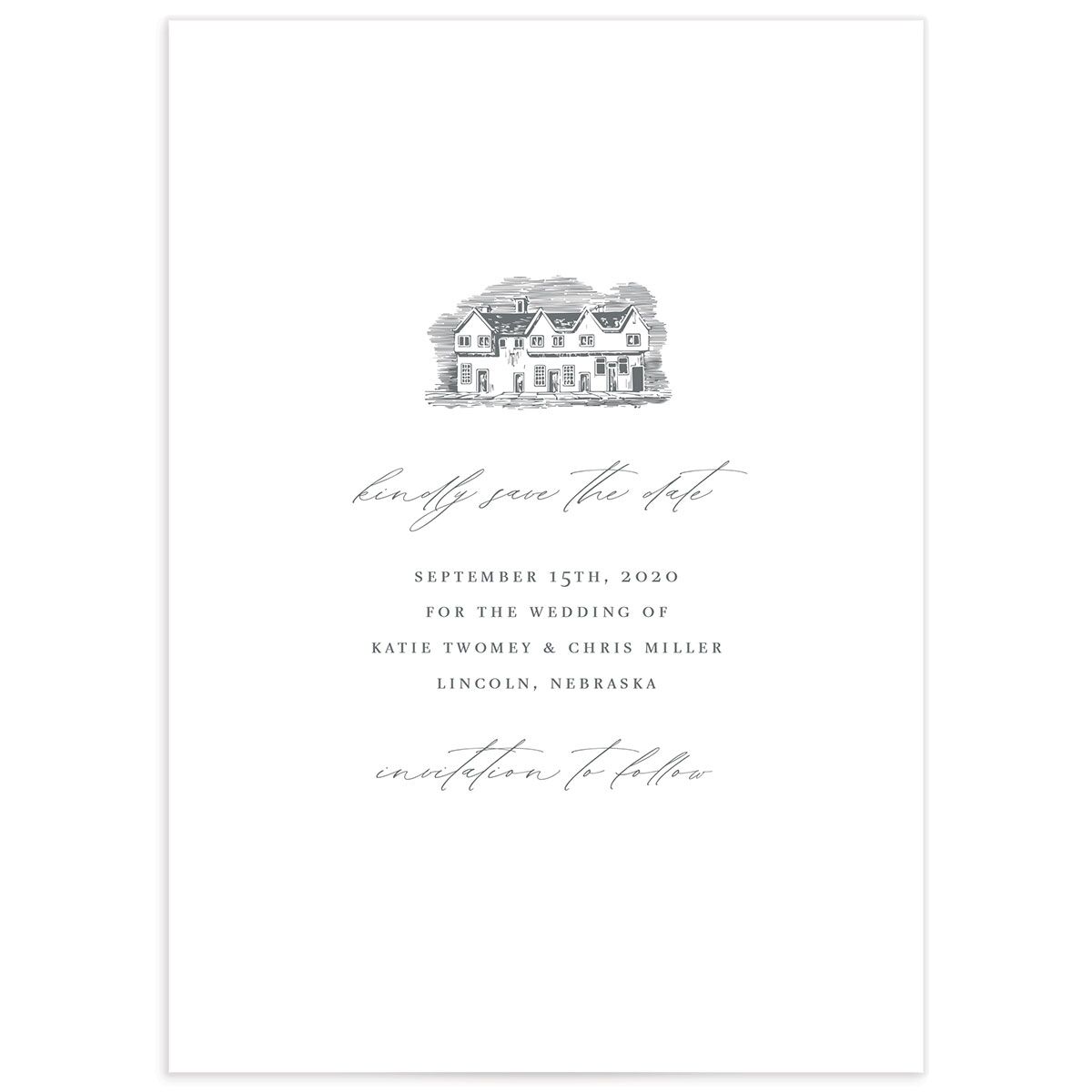 Traditional Landscape Save the Date Cards