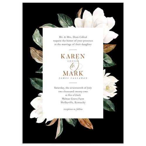 Romantic Blooms Wedding Invitations - 