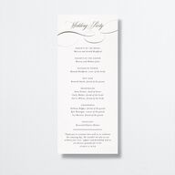 Exquisite Calligraphy Wedding Programs Pure White Signature