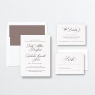 Exquisite Calligraphy Wedding Invitations Pure White Signature No Standard