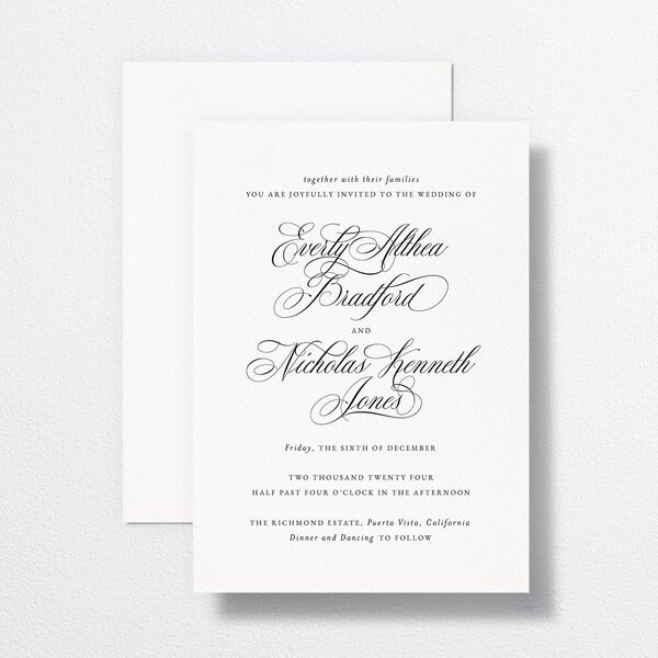 Calligraphy cheap wedding invitations