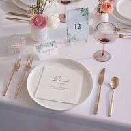 Gorgeous Greenery Luncheon Napkins Pure White Napkin Uncoined
