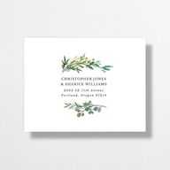 Leafy Hoops All-in-One Wedding Invitations Eucalyptus Signature Light Both Recipient and Return Addresses No