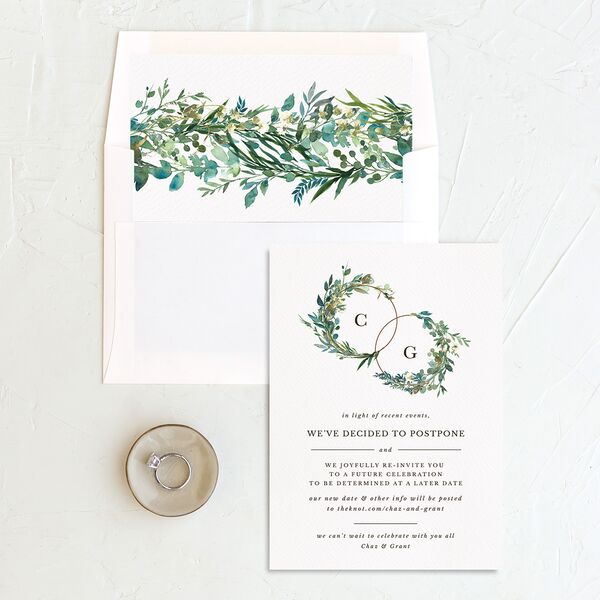 Leafy Hoops Change the Date Card Eucalyptus Signature