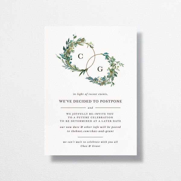 Leafy Hoops Change the Date Card Eucalyptus Signature